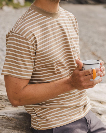 Zen Relaxed Fit T-Shirt - Toffee Stripe - Lifestyle