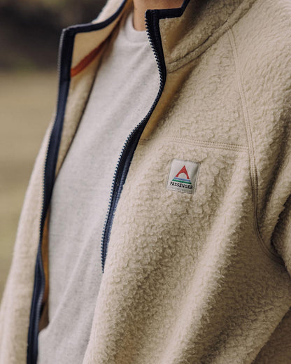 Tripper Full Zip Sherpa Fleece - Oatmeal - Lifestyle