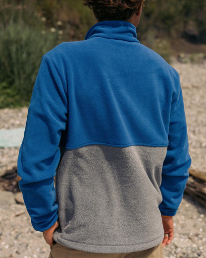 Ridge Full Zip Polar Fleece - True Blue/Grey Marl - Lifestyle