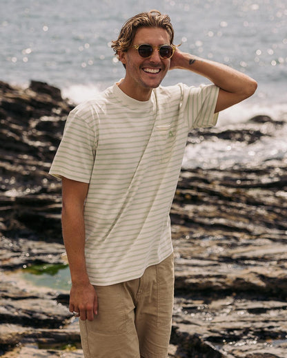 Zen Relaxed Fit T-Shirt - Apple Green Stripe - Lifestyle
