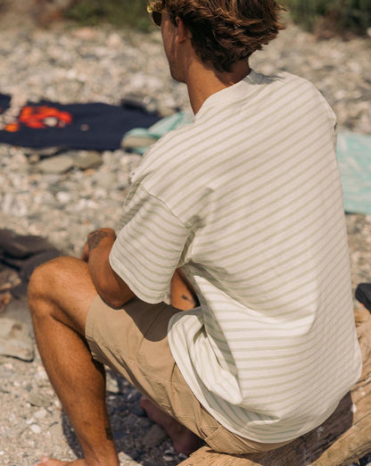 Zen Relaxed Fit T-Shirt - Apple Green Stripe - Lifestyle