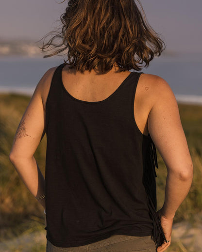 Poppy Tassel Vest - Black - Lifestyle