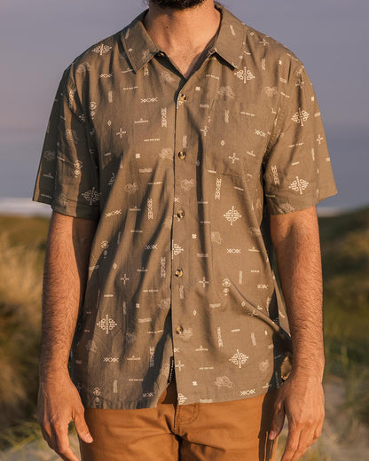 Cove Cotton Short Sleeve Shirt - Olive Made To Roam - Lifestyle