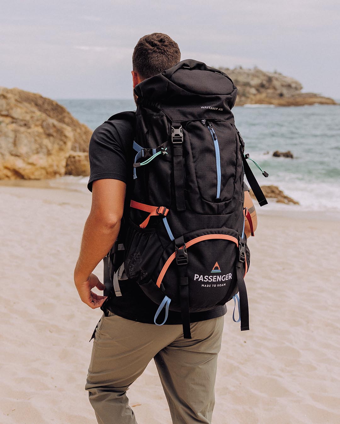 Wayfarer 65L Backpack - Black - Lifestyle - Male