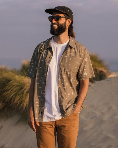 Cove Cotton Short Sleeve Shirt - Olive Made To Roam - Lifestyle