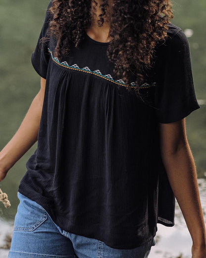 Petal Top - Black - Lifestyle