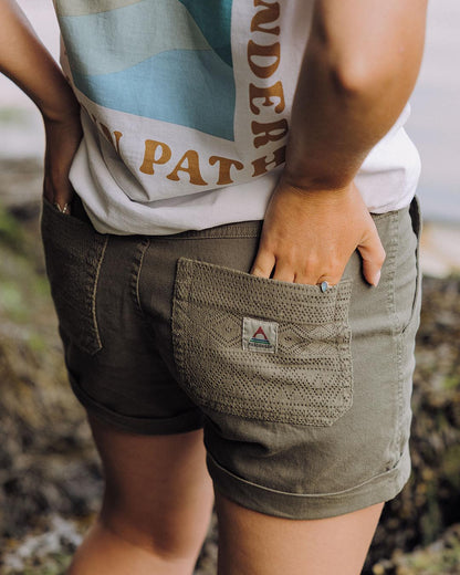 Ziggy Cotton Short - Dusty Olive - Lifestyle