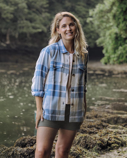 Stella LS Shirt - Provincial Blue Check - Lifestyle
