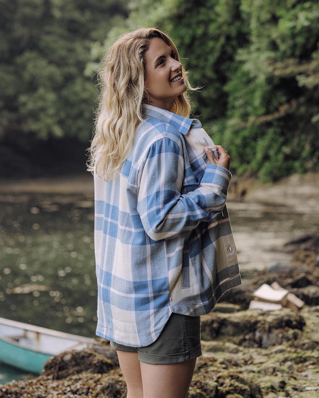 Stella LS Shirt - Provincial Blue Check - Lifestyle