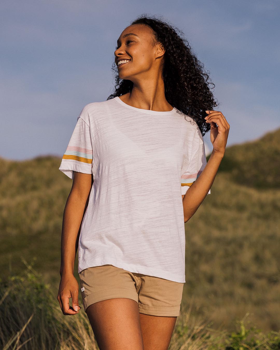 Poinsettia Cotton T-Shirt - White - Lifestyle