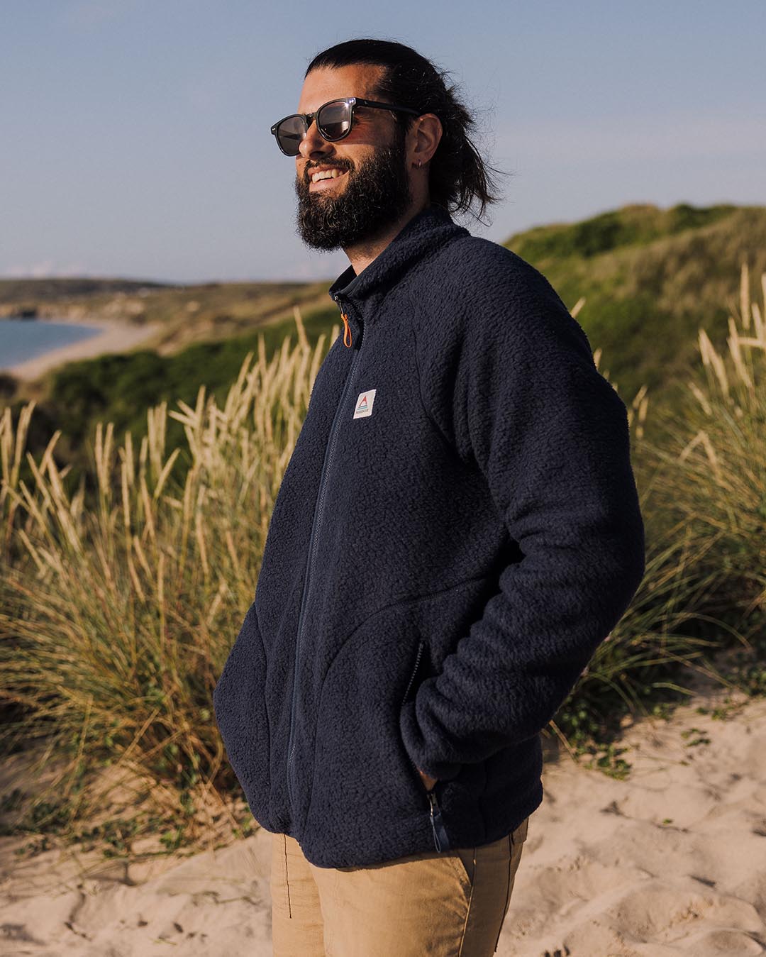 Tripper Full Zip Sherpa Fleece - Navy - Lifestyle