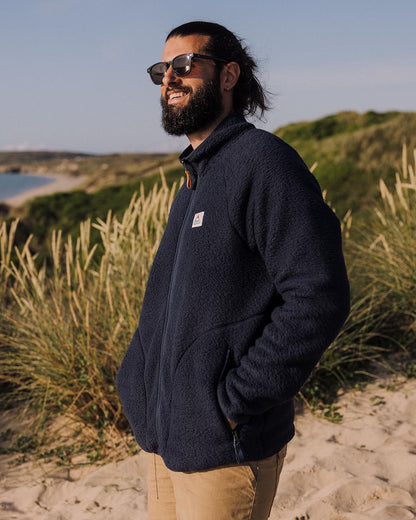 Tripper Full Zip Sherpa Fleece - Navy - Lifestyle