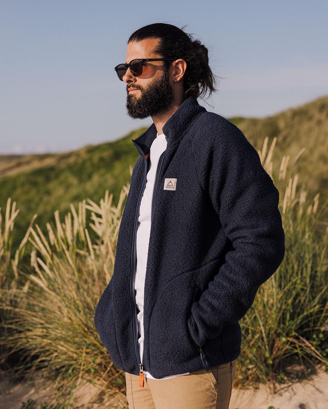 Tripper Full Zip Sherpa Fleece - Navy - Lifestyle