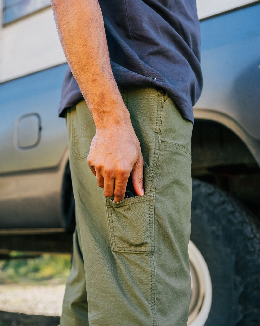 Vantage Cotton Canvas Trouser - Khaki - Lifestyle