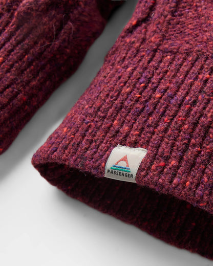 Sandbar Merino Blend Knitted Jumper - Fig - Flatlay