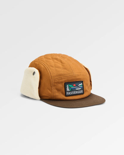 Nightfall Polar Fleece Lined Hat - Retro Orange - Flatlay