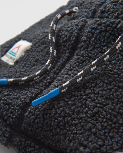Snowdrift Fleece Hood - Black - Flatlay