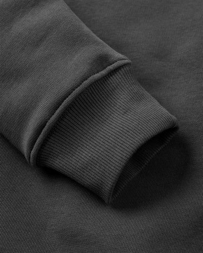 Waves & Trees Cotton Sweatshirt - Charcoal - Flatlay