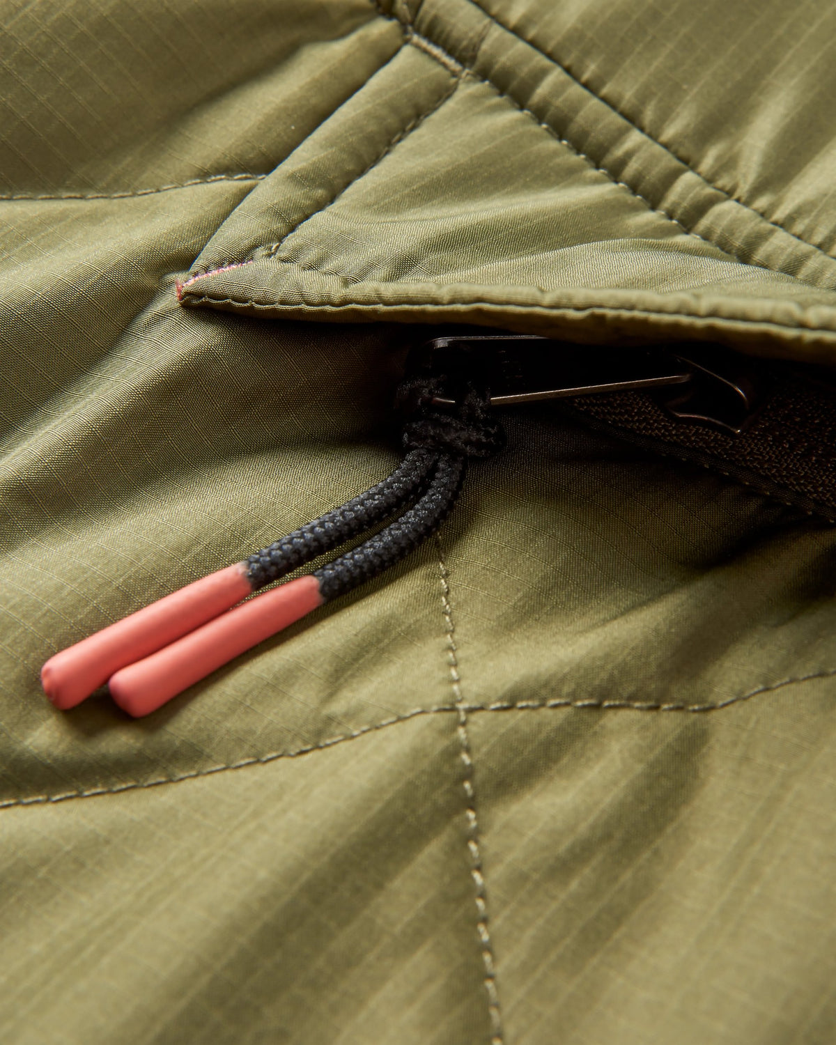 Oceanic Insulated Anorak - Black/Khaki - Flatlay