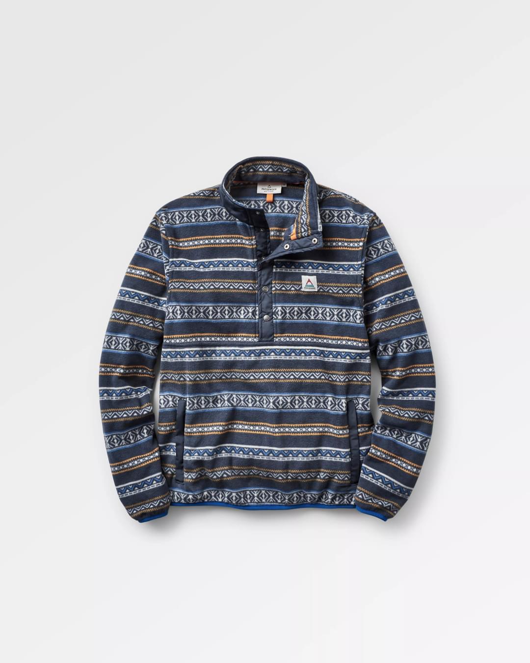 Adrift Polar Fleece - Midnight Fairisle - Flatlay