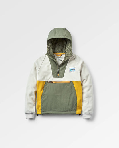 Alexander Hooded Polar Fleece - Vintage White - Flatlay