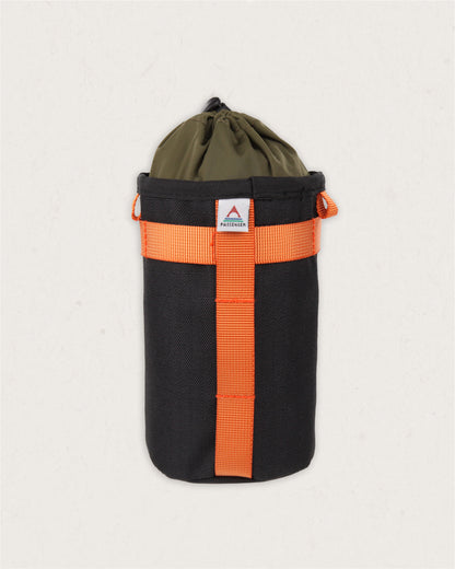 Steer Hybrid Bottle Bike Bag - True Black/ Khaki - Lifestyle