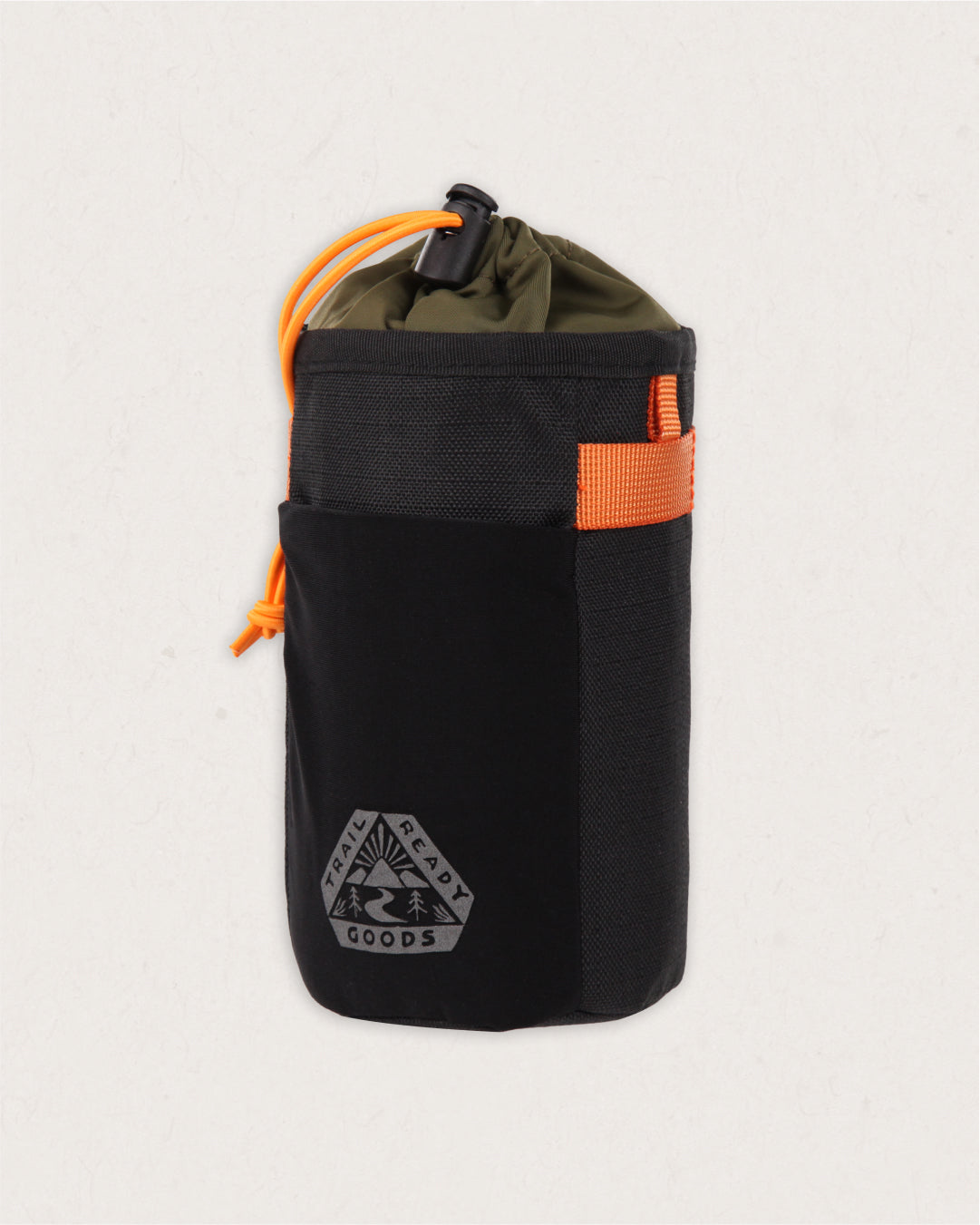 Steer Hybrid Bottle Bike Bag - True Black/ Khaki - Lifestyle