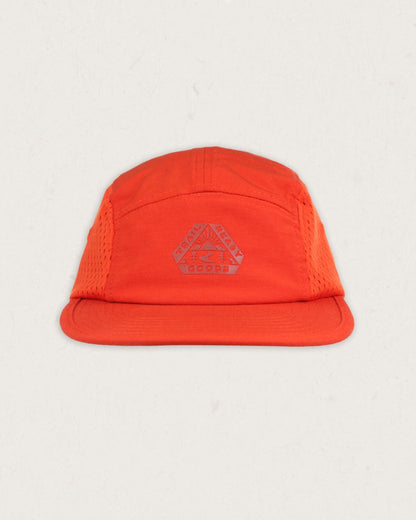Beyond 5 Panel Cap - Warm Orange - Lifestyle
