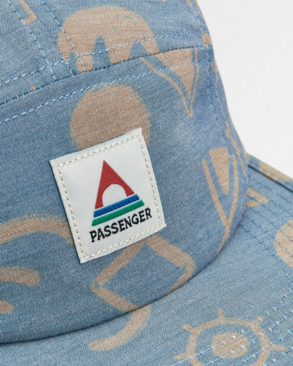 Azara 5 Panel Cap - Abstract Dark Denim - Lifestyle