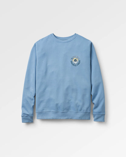 Dune Loopback Sweatshirt - Faded Denim - Flatlay