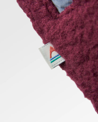 Offgrid 1/2 Zip Sherpa Fleece - Grey Marl/Fig - Flatlay