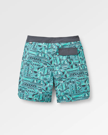 Cruiser Netplus® 19" Boardshort - Elemental Geo Arctic - Flatlay