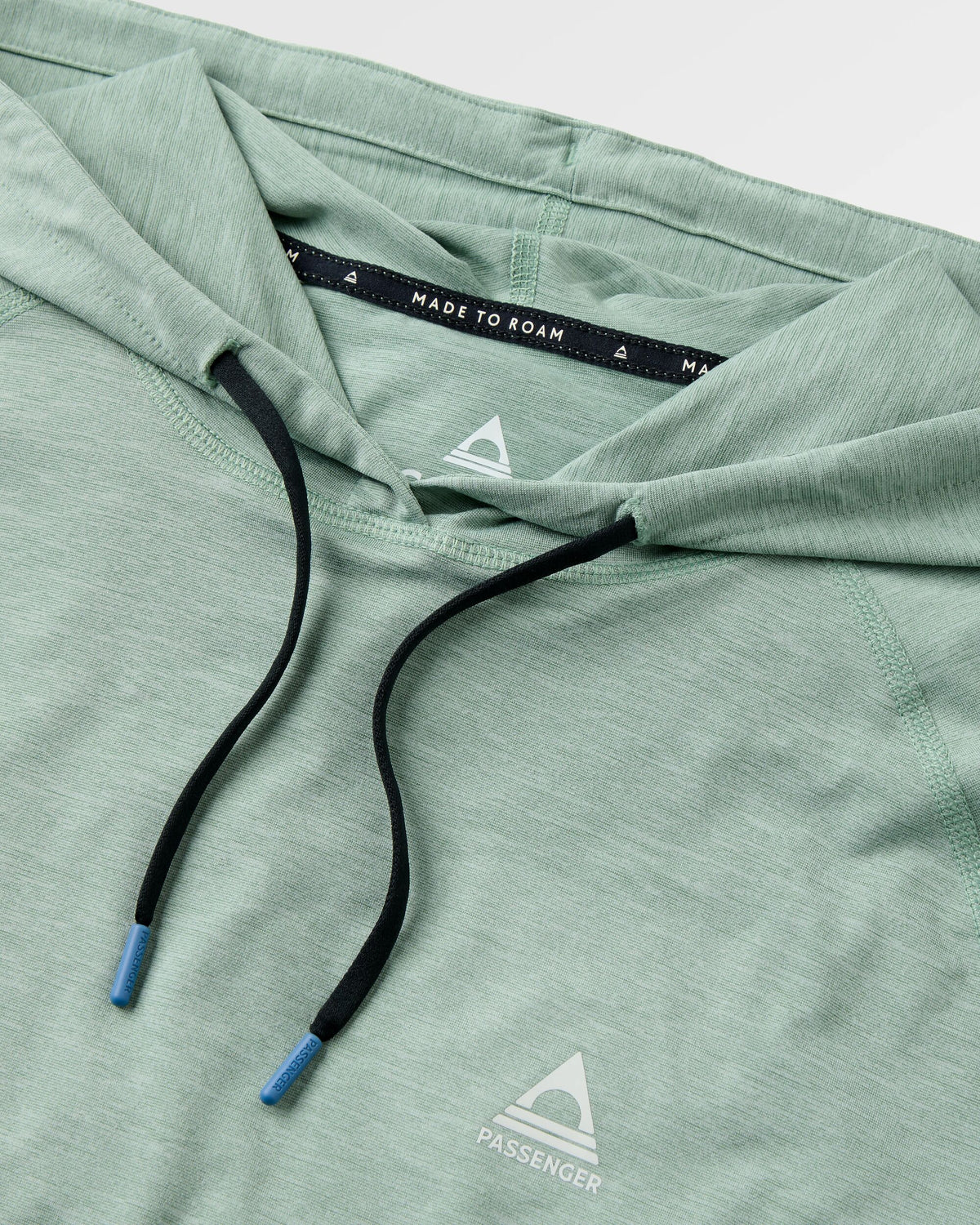 Light Ray Hooded UPF50 LS T-Shirt - Pistachio Marl - Flatlay