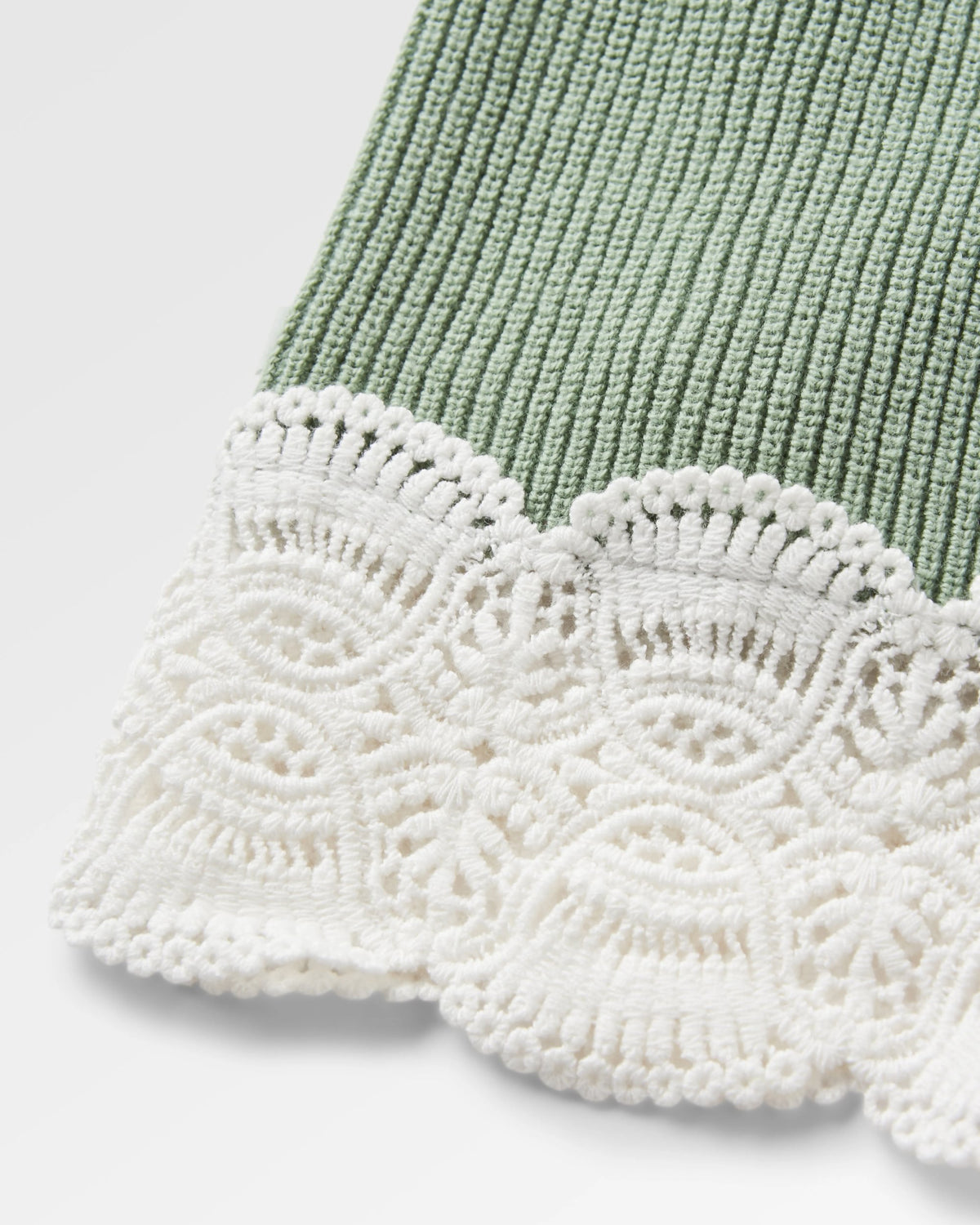 Vintage Knitted Vest - Pistachio - Flatlay