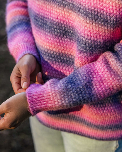 Fika Knitted Jumper - Crushed Berry Dip - Lifestyle