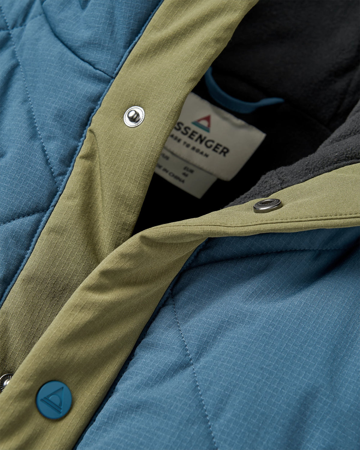 Campscape Fleece Lined Parka - Khaki/Dark Denim - Flatlay