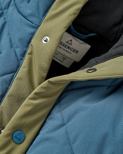 Campscape Fleece Lined Parka - Khaki/Dark Denim - Flatlay