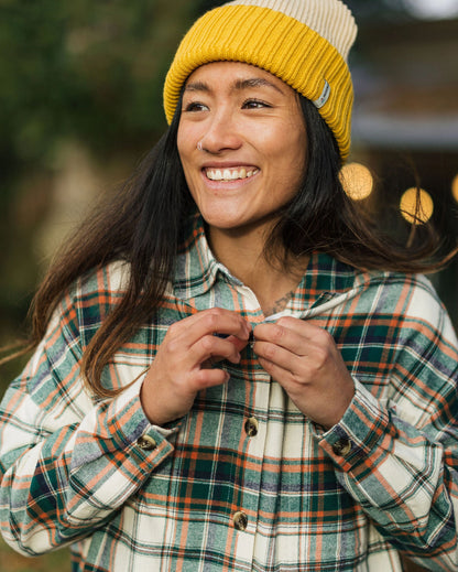 Rootsy Cotton LS Shirt - Birch/Rain Forest Check - Lifestyle