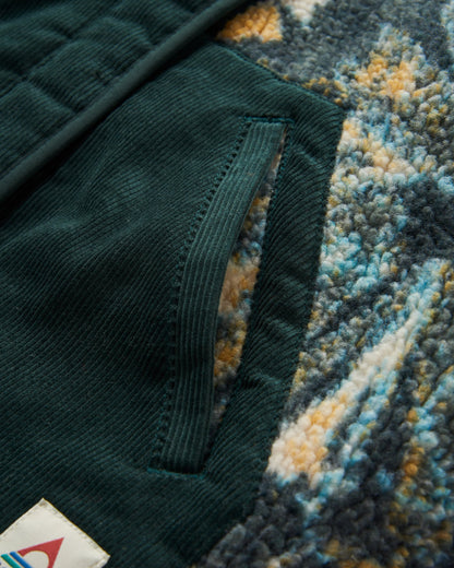 Clover Sherpa Fleece - Frost Dark Fern - Flatlay
