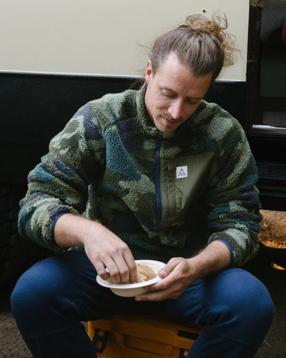 Offroad Sherpa 1/2 Zip Fleece - Alpine Camo Khaki - Lifestyle