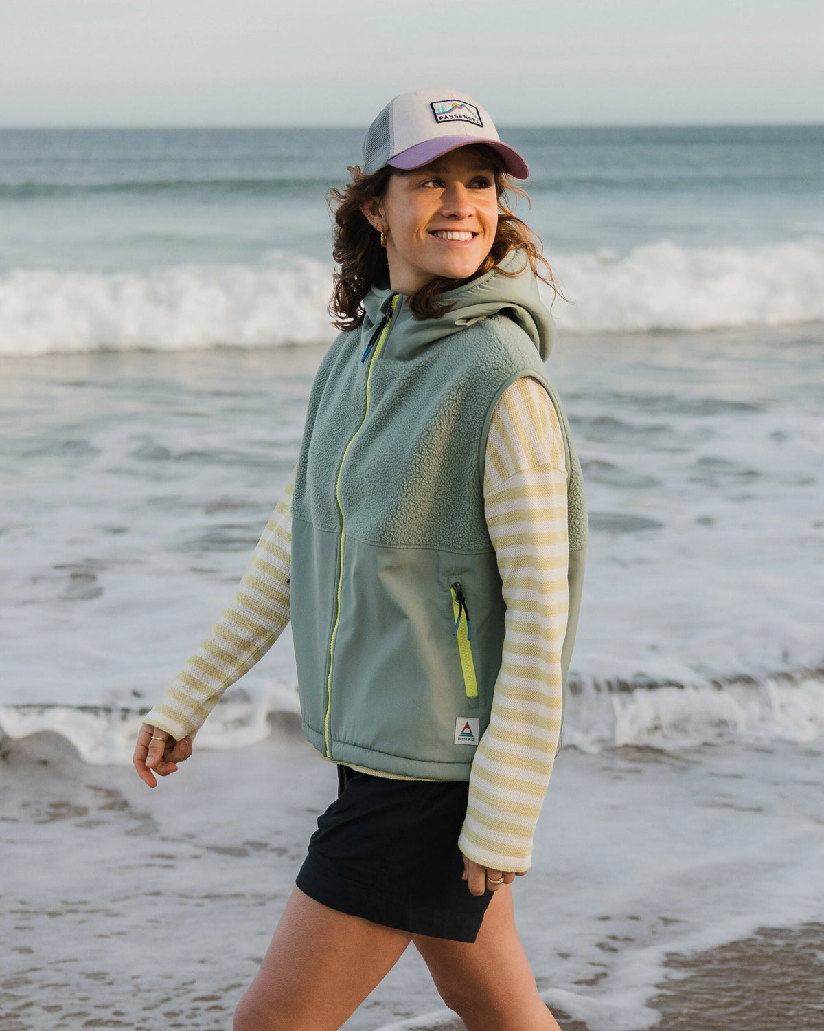 Beebalm Sherpa Fleece Vest - Pistachio - Lifestyle