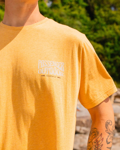 Yuca Cotton T-Shirt - Dusty Ochre Marl - Lifestyle