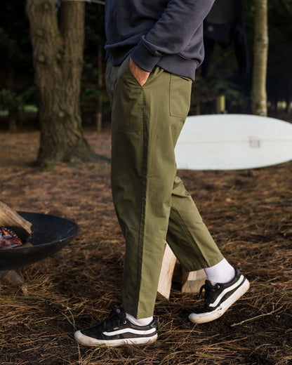 Timeless Crop Trouser - Khaki - Lifestyle