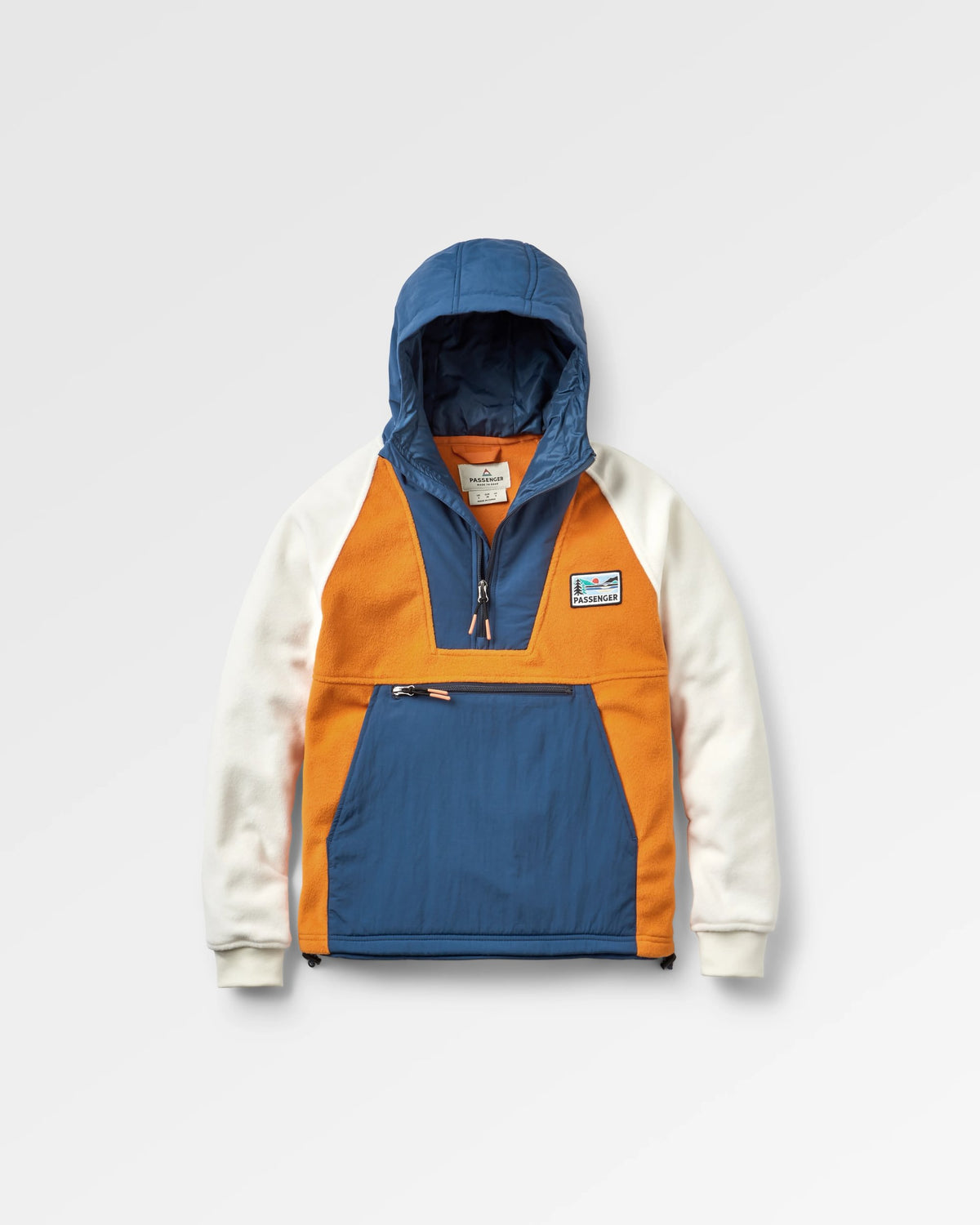 Alexander Hooded Polar Fleece - Sunrise Orange - Flatlay
