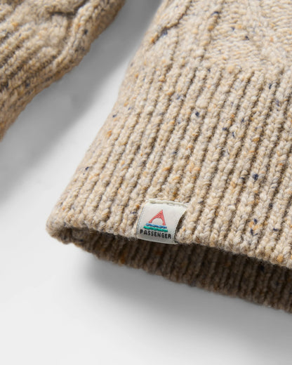 Sandbar Merino Wool Blend Jumper - Oatmeal - Flatlay