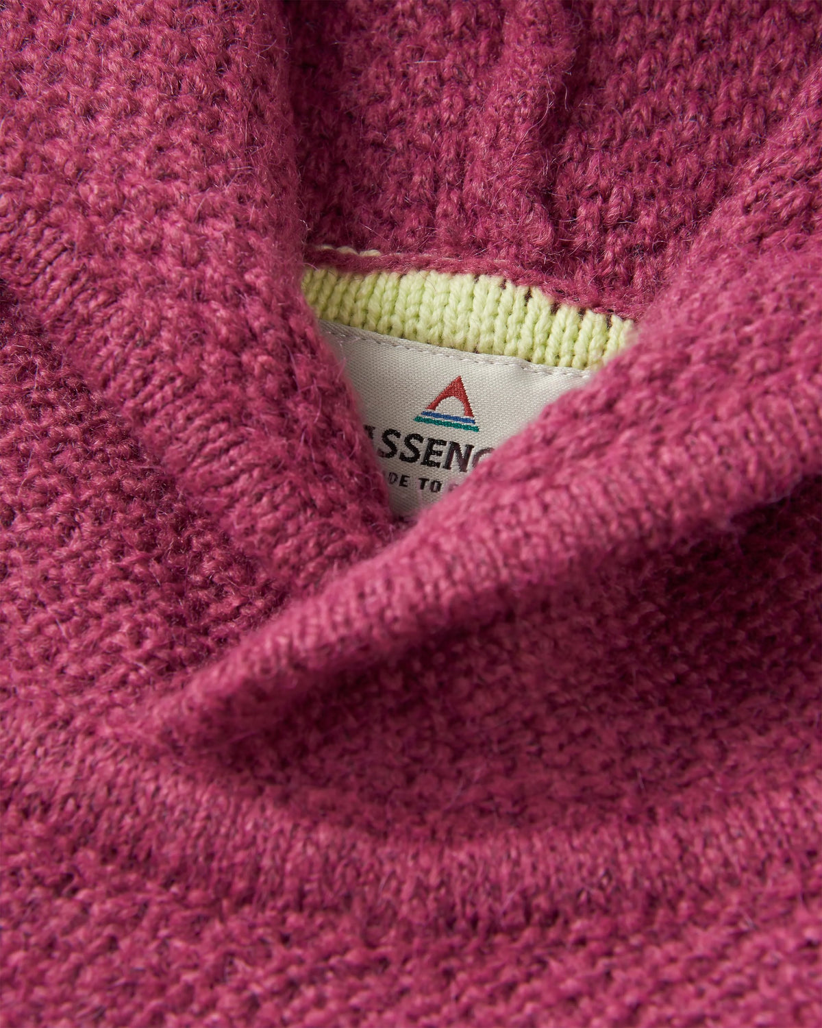 Cove Knitted Hoodie - Rhubarb - Flatlay