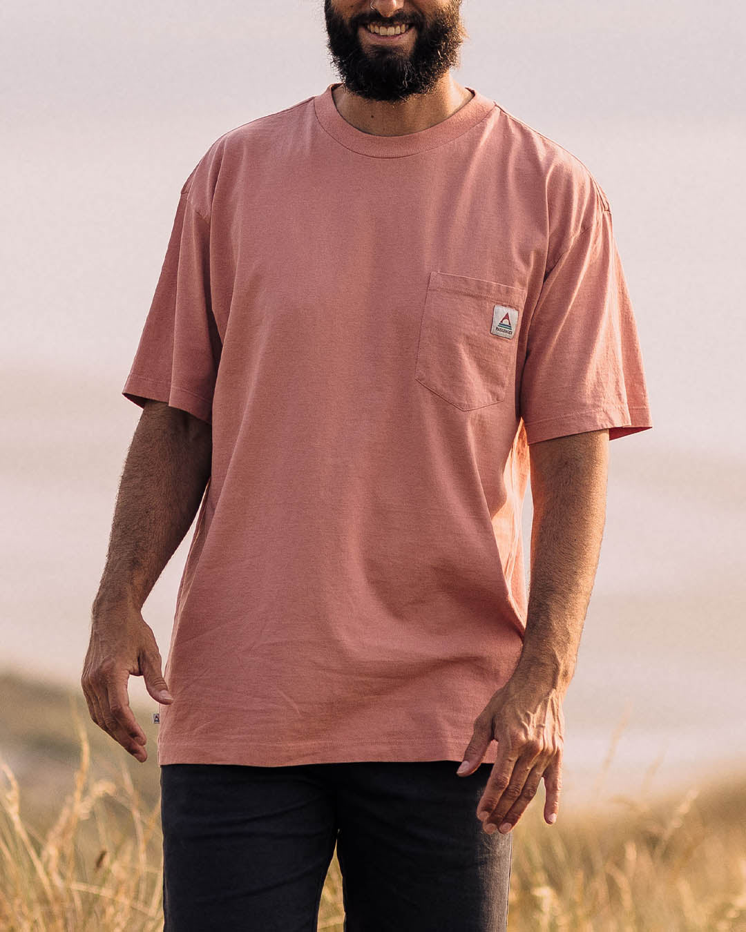 Heritage Relaxed Fit T-Shirt - Peach - Lifestyle