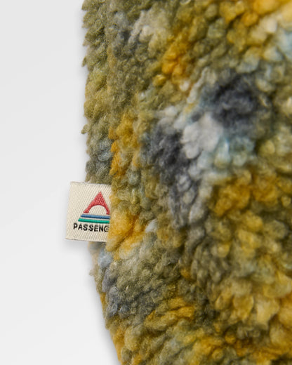 Lucia Sherpa Fleece - Powder Camo Dusty Olive - Flatlay