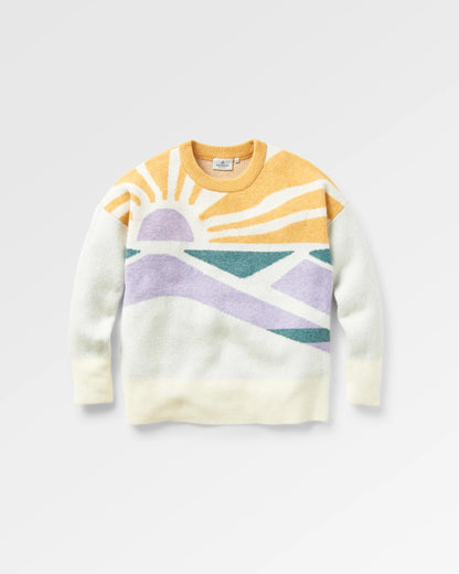 Sunsets Oversized Knitted Jumper - Marshmallow - Flatlay