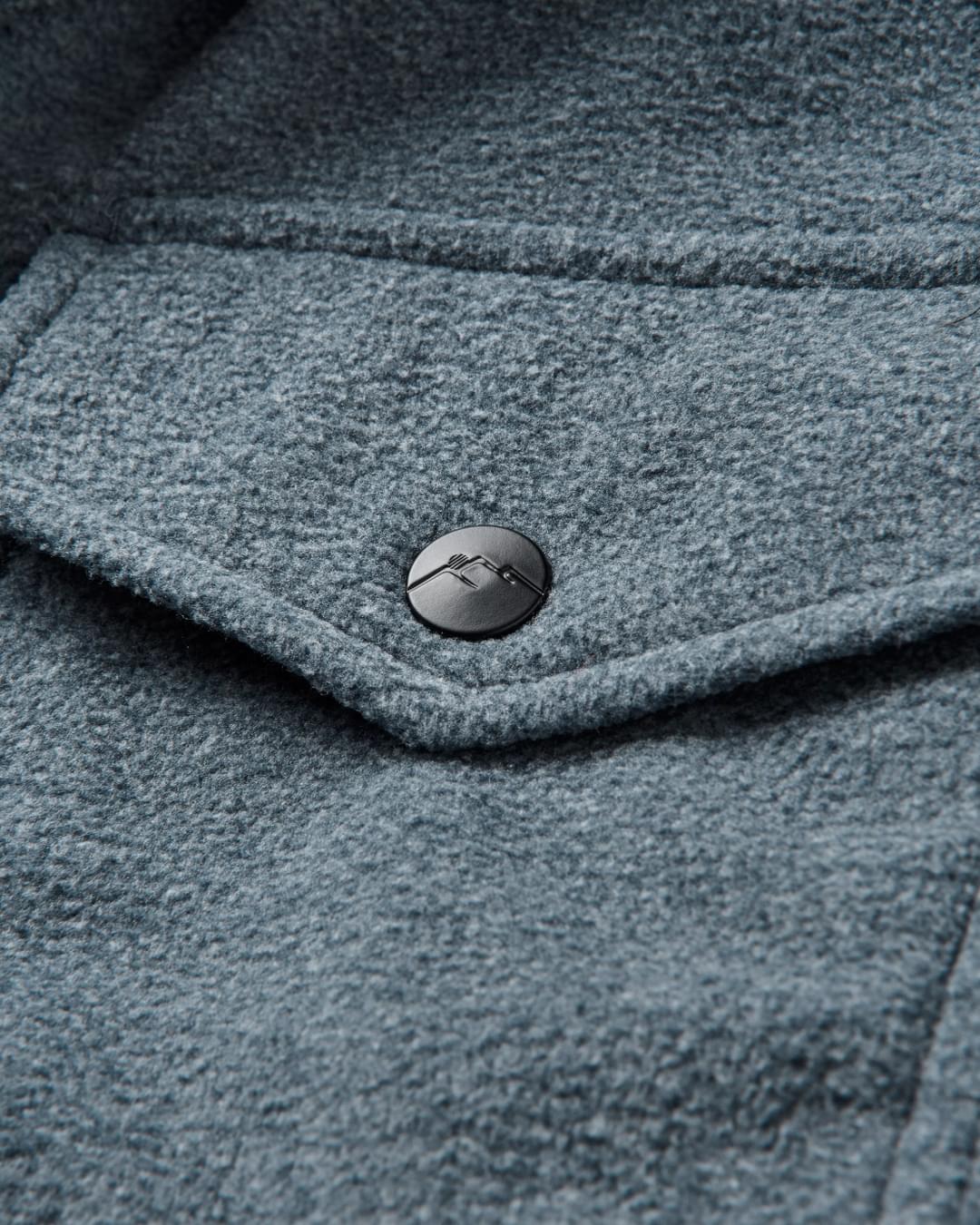 Maple Polar Fleece Shirt - Navy Marl - Flatlay